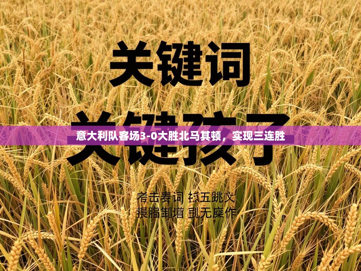 开云体育直播平台-意大利队客场3-0大胜北马其顿，实现三连胜  第1张